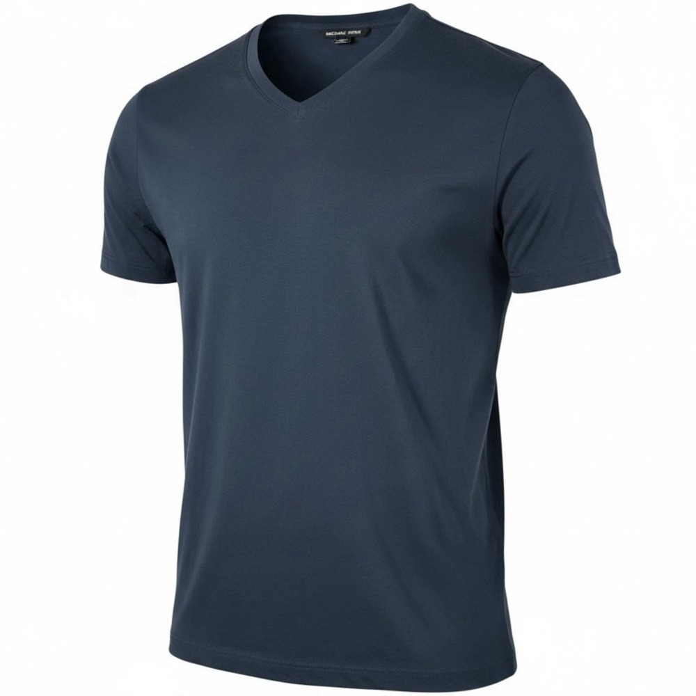 Michael Kors V-Neck T-Shirt Navy‎ Blue Men's Size Medium EUC
